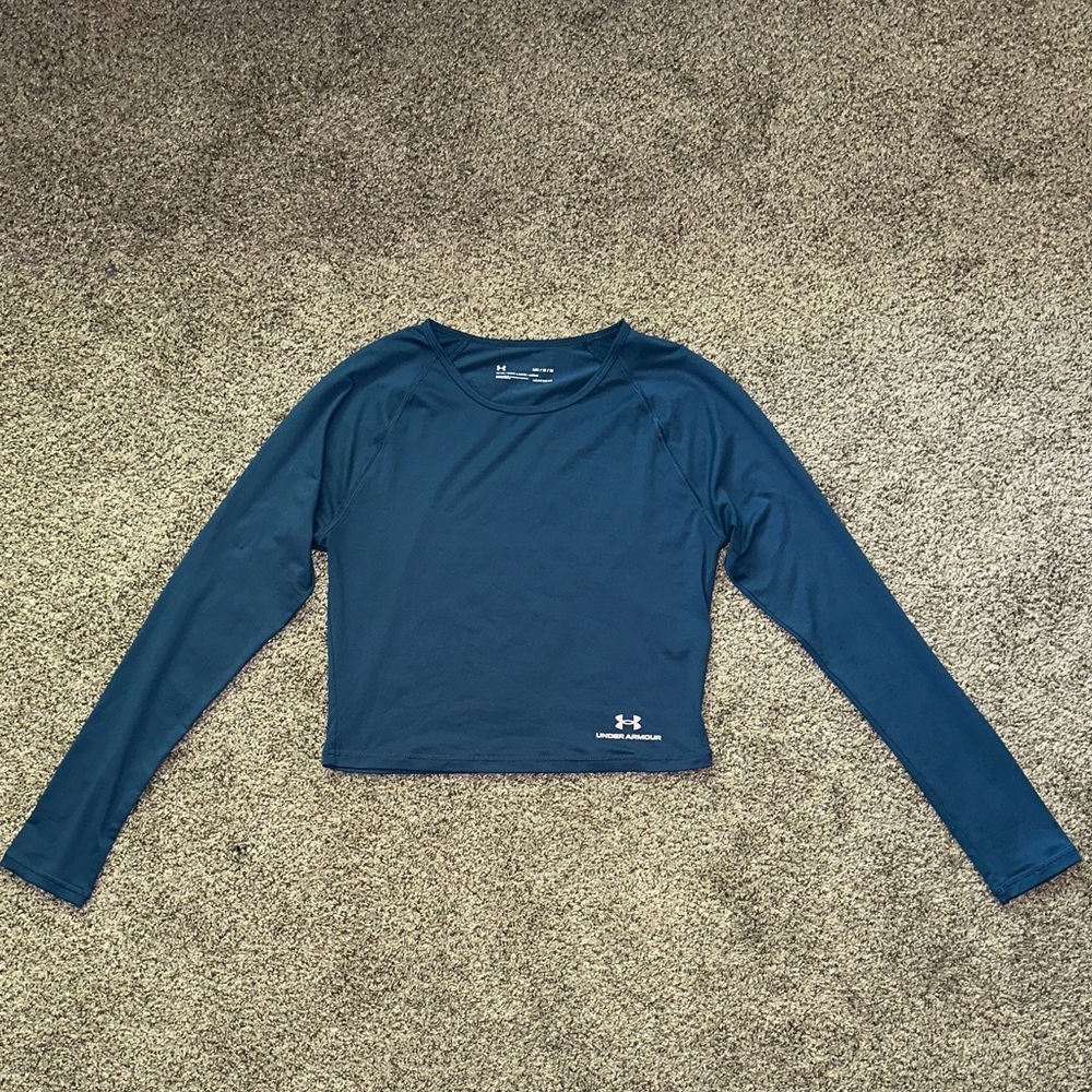 Under Armour Teal Long Sleeve Crop Top